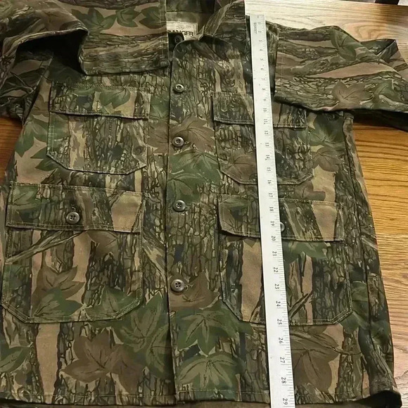 Vintage Ranger Rebar Camo Button Jacket 80s, pockets, over Shirt mens med - Picture 6 of 7